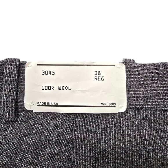Kilgour French Stanbury NWT Gray Wool Untailored Dress Pants Sz 38R - Picture 8 of 10